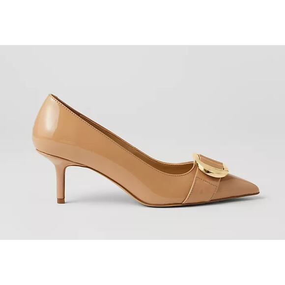 Ann Taylor Patent Leather Pointy Toe Buckle Pumps - NWOB - Picture 6 of 6